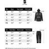 imageMens Rain Suit High Visibility Reflective Work Rain Jacket Pants for All Sport Farm Fishing MotorcycleHivis Black