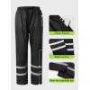 imageMens Rain Suit High Visibility Reflective Work Rain Jacket Pants for All Sport Farm Fishing MotorcycleHivis Black
