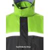 imageMens Rain Suit High Visibility Reflective Work Rain Jacket Pants for All Sport Farm Fishing MotorcycleHivis BlackGreen