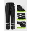 imageMens Rain Suit High Visibility Reflective Work Rain Jacket Pants for All Sport Farm Fishing MotorcycleHivis BlackGreen