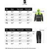imageMens Rain Suit High Visibility Reflective Work Rain Jacket Pants for All Sport Farm Fishing MotorcycleHivis BlackGreen