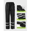 imageMens Rain Suit High Visibility Reflective Work Rain Jacket Pants for All Sport Farm Fishing MotorcycleHivis BlackYellow