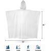 imageSaphiRose Disposable Rain Ponchos Emergency Clear PonchoAdults Clear 4 Packs