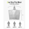 imageSaphiRose Disposable Rain Ponchos Emergency Clear PonchoAdults Clear 6 Packs Coloured Packing 