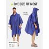 imageSaphiRose Extra Thick Hooded Rain Poncho Double Layer Waterproof Raincoat Jacket for Men Women AdultsBlue