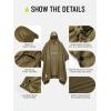 imageSaphiRose Extra Thick Hooded Rain Poncho Double Layer Waterproof Raincoat Jacket for Men Women AdultsBrown