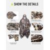 imageSaphiRose Extra Thick Hooded Rain Poncho Double Layer Waterproof Raincoat Jacket for Men Women AdultsCamouflage