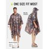 imageSaphiRose Extra Thick Hooded Rain Poncho Double Layer Waterproof Raincoat Jacket for Men Women AdultsCamouflage