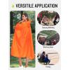 imageSaphiRose Extra Thick Hooded Rain Poncho Double Layer Waterproof Raincoat Jacket for Men Women AdultsOrange