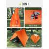 imageSaphiRose Extra Thick Hooded Rain Poncho Double Layer Waterproof Raincoat Jacket for Men Women AdultsOrange
