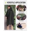 imageSaphiRose Extra Thick Hooded Rain Poncho Double Layer Waterproof Raincoat Jacket for Men Women AdultsPinkblack