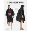 imageSaphiRose Extra Thick Hooded Rain Poncho Double Layer Waterproof Raincoat Jacket for Men Women AdultsPinkblack