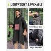 imageSaphiRose Extra Thick Hooded Rain Poncho Double Layer Waterproof Raincoat Jacket for Men Women AdultsPinkblack