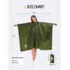 imageSaphiRose Hooded Rain Poncho Waterproof Raincoat Jacket for Men Women AdultsArmy Green