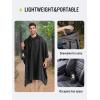 imageSaphiRose Hooded Rain Poncho Waterproof Raincoat Jacket for Men Women AdultsBlack