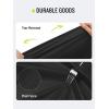 imageSaphiRose Hooded Rain Poncho Waterproof Raincoat Jacket for Men Women AdultsBlack03 With Reflective Stripes