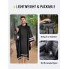 imageSaphiRose Hooded Rain Poncho Waterproof Raincoat Jacket for Men Women AdultsBlack03 With Reflective Stripes