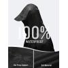 imageSaphiRose Hooded Rain Poncho Waterproof Raincoat Jacket for Men Women AdultsBlack03 With Reflective Stripes