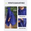 imageSaphiRose Hooded Rain Poncho Waterproof Raincoat Jacket for Men Women AdultsDeep Blue