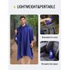 imageSaphiRose Hooded Rain Poncho Waterproof Raincoat Jacket for Men Women AdultsDeep Blue