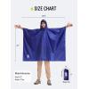 imageSaphiRose Hooded Rain Poncho Waterproof Raincoat Jacket for Men Women AdultsDeep Blue