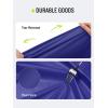imageSaphiRose Hooded Rain Poncho Waterproof Raincoat Jacket for Men Women AdultsDeep Blue03 With Reflective Stripes