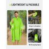 imageSaphiRose Hooded Rain Poncho Waterproof Raincoat Jacket for Men Women AdultsNeon Green