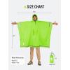 imageSaphiRose Hooded Rain Poncho Waterproof Raincoat Jacket for Men Women AdultsNeon Green