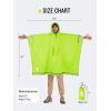 imageSaphiRose Hooded Rain Poncho Waterproof Raincoat Jacket for Men Women AdultsNeon Yellow