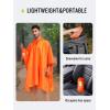 imageSaphiRose Hooded Rain Poncho Waterproof Raincoat Jacket for Men Women AdultsOrange