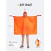 imageSaphiRose Hooded Rain Poncho Waterproof Raincoat Jacket for Men Women AdultsOrange