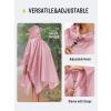 imageSaphiRose Hooded Rain Poncho Waterproof Raincoat Jacket for Men Women AdultsPink