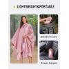 imageSaphiRose Hooded Rain Poncho Waterproof Raincoat Jacket for Men Women AdultsPink