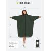 imageSaphiRose Long Sleeve Rain Jacket Extra Length Waterproof Rain Poncho with Hood and Pockets for AdultsArmy Green