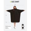 imageSaphiRose Long Sleeve Rain Jacket Extra Length Waterproof Rain Poncho with Hood and Pockets for AdultsBlack