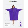 imageSaphiRose Long Sleeve Rain Jacket Extra Length Waterproof Rain Poncho with Hood and Pockets for AdultsPurple