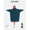 imageSaphiRose Long Sleeve Rain Jacket Extra Length Waterproof Rain Poncho with Hood and Pockets for AdultsTeal