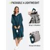 imageSaphiRose Long Sleeve Rain Jacket Extra Length Waterproof Rain Poncho with Hood and Pockets for AdultsTeal