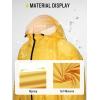 imageSaphiRose Long Sleeve Rain Jacket Extra Length Waterproof Rain Poncho with Hood and Pockets for AdultsYellow