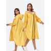 imageSaphiRose Long Sleeve Rain Jacket Extra Length Waterproof Rain Poncho with Hood and Pockets for AdultsYellow