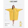imageSaphiRose Long Sleeve Rain Jacket Extra Length Waterproof Rain Poncho with Hood and Pockets for AdultsYellow