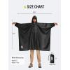 imageSaphiRose Long Sleeves Rain Poncho Waterproof Unisex Raincoat Jacket for Adults Men WomenBlack Long Sleeves