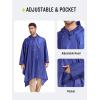 imageSaphiRose Long Sleeves Rain Poncho Waterproof Unisex Raincoat Jacket for Adults Men WomenBlue Long Sleeves