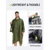 imageSaphiRose Long Sleeves Rain Poncho Waterproof Unisex Raincoat Jacket for Adults Men WomenGreen Long Sleeves