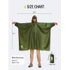 imageSaphiRose Long Sleeves Rain Poncho Waterproof Unisex Raincoat Jacket for Adults Men WomenGreen Long Sleeves