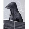 imageSaphiRose Long Sleeves Rain Poncho Waterproof Unisex Raincoat Jacket for Adults Men WomenGrey Long Sleeves