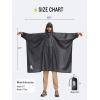 imageSaphiRose Long Sleeves Rain Poncho Waterproof Unisex Raincoat Jacket for Adults Men WomenGrey Long Sleeves
