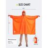 imageSaphiRose Long Sleeves Rain Poncho Waterproof Unisex Raincoat Jacket for Adults Men WomenOrange Long Sleeves