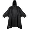 imageSaphiRose Long Sleeves Rain Poncho Waterproof Unisex Raincoat Jacket for Adults Men WomenBlack Long Sleeves