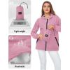 imageSaphiRose Lightweight Rain Jacket Women Waterproof Breathable Raincoat Packable Hooded WindbreakerRose